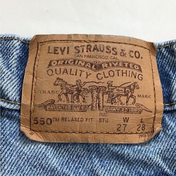 Levi’s Jeans 550 Orange Tab Vintage Mom High Waist Straight Leg Size 27 X 28 - Picture 8 of 14